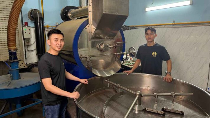 quá trình rang mộc hạt Arabica sạch