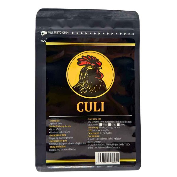 Cà phê hạt Culi pha máy