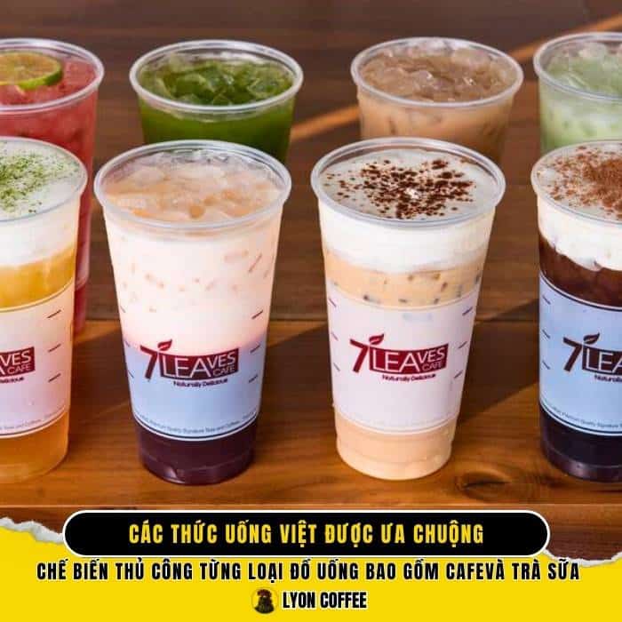 Menu đồ uống đặc trưng của 7 Leaves Cafe