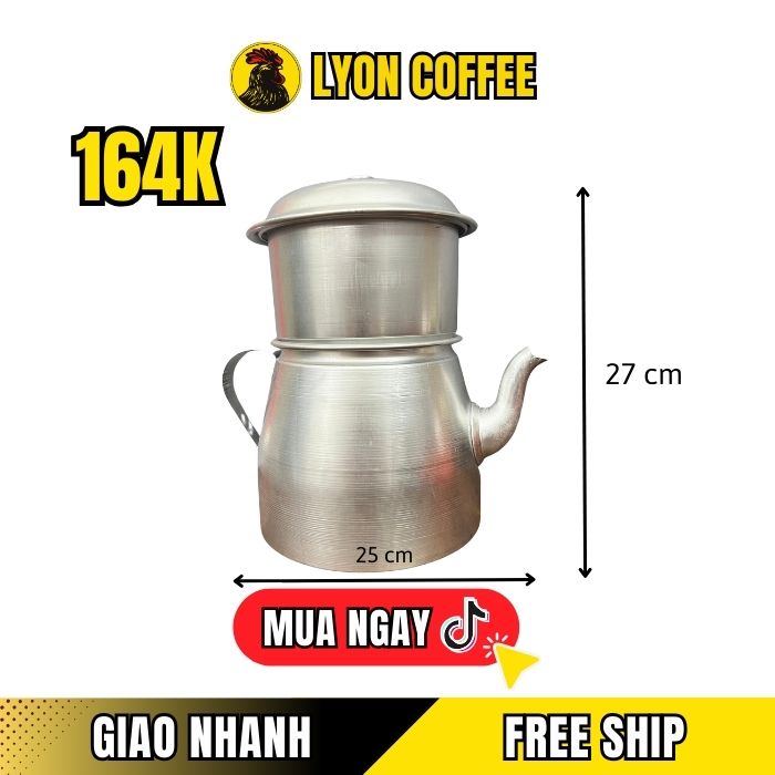 Ấm pha cafe phin nhôm 200gram