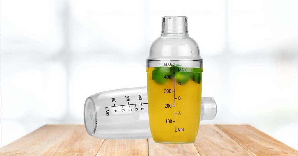 Bình lắc shaker nhựa pha chế nhiều dung tích tiện lợi