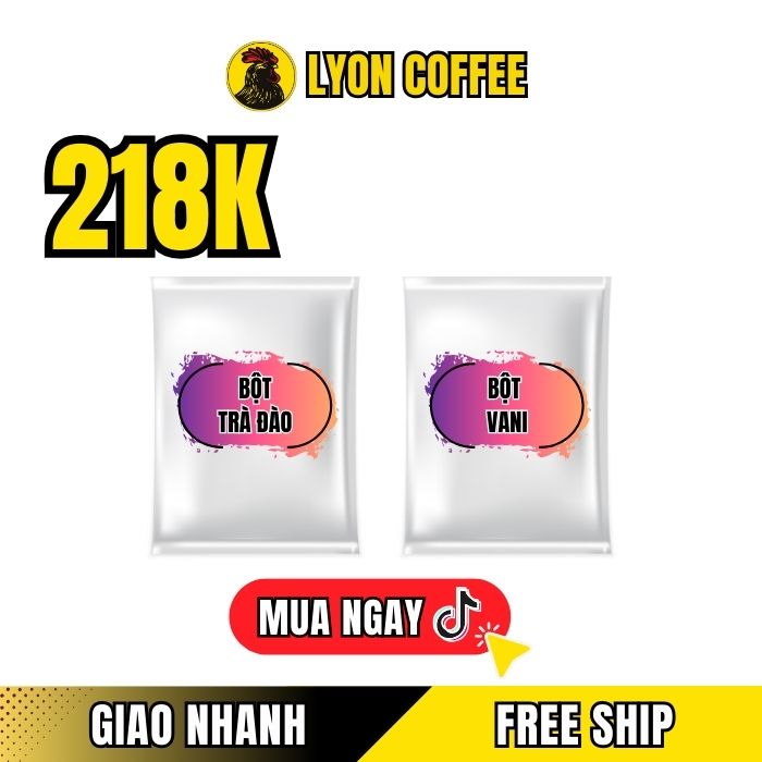 Bột trà đào, vani Lyon