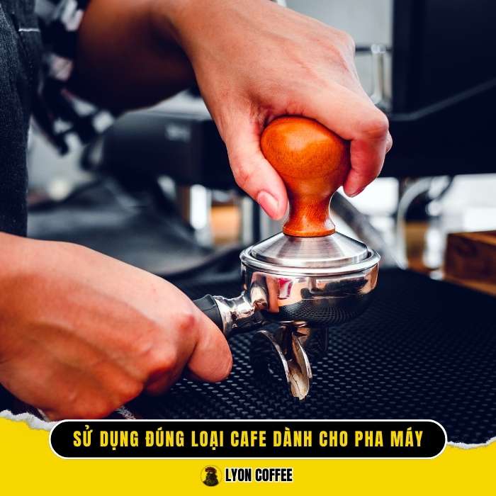 Sử dụng đúng loại cafe dành cho pha máy