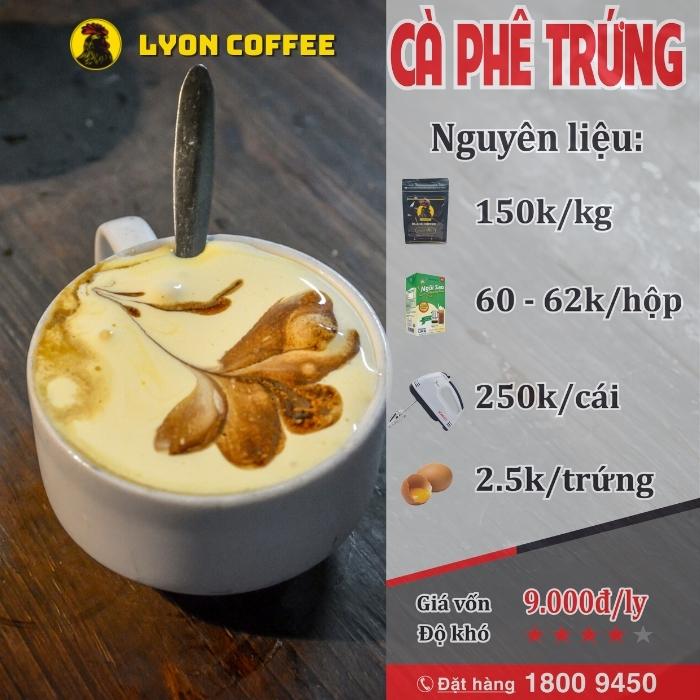 Chuẩn bị nguyên liệu, dụng cụ, bật mí giá vốn làm cà phê trứng
