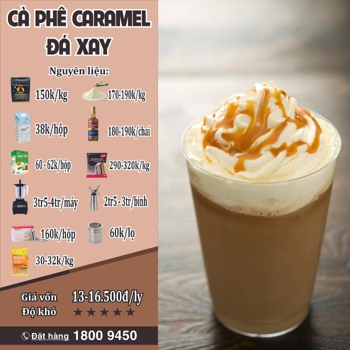 Nguyên liệu công thức cà phê Caramel đá xay 