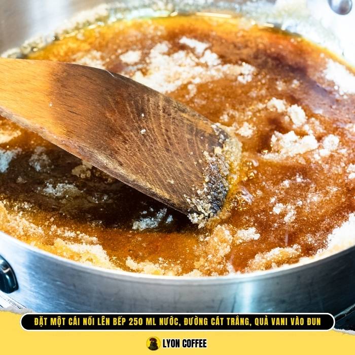 các bước thực hiện cách làm đá bào cà phê kiểu Ý (B1)