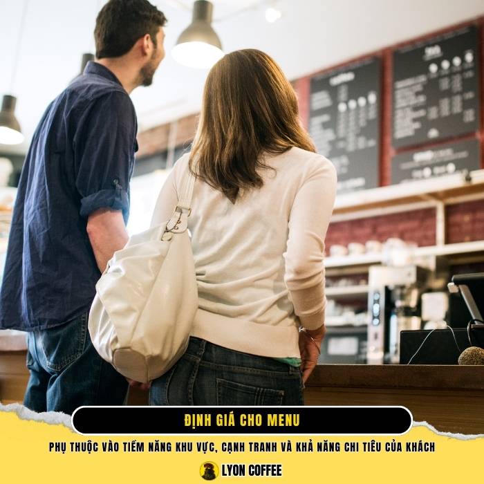 Các tiêu chí định giá cho menu cho quán cafe 