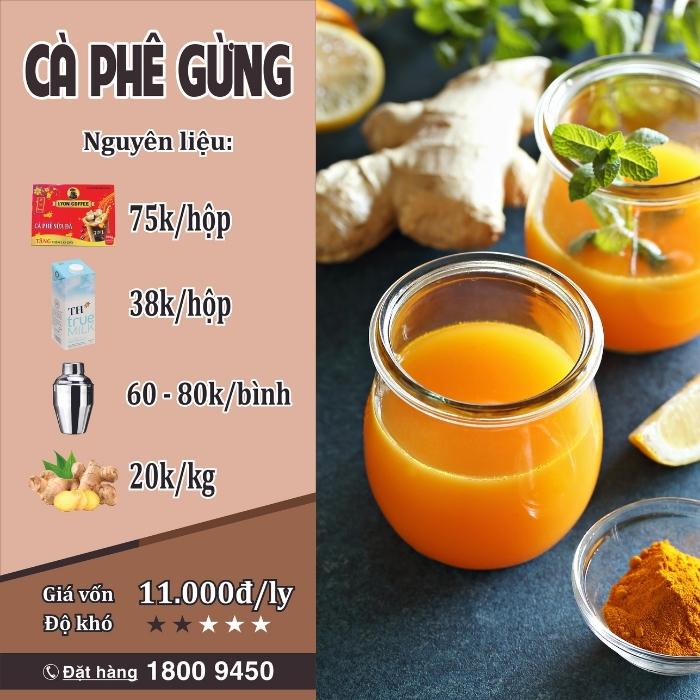 cách pha cà phê gừng giảm cân