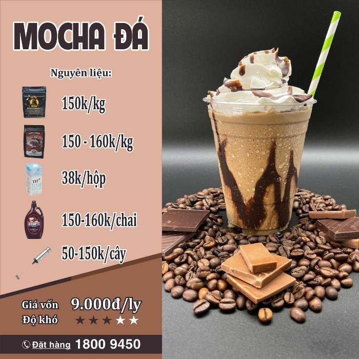 công thức cách pha cà phê mocha đá từ lyon cafe