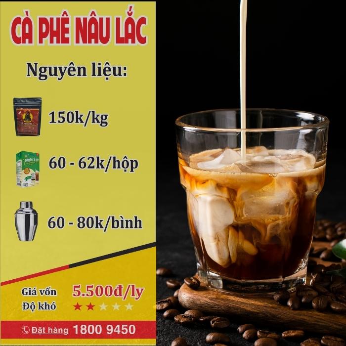Cách pha cà phê nâu lắc ngon