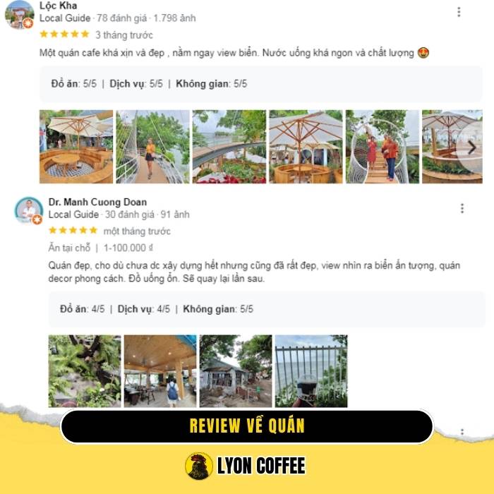 Đánh giá trải nghiệm của khách hàng tại quán