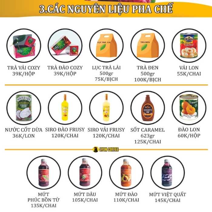 Nguyên liệu pha chế uy tín và chất lượng