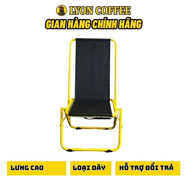Ghế xếp lưới dù lò xo khung sắt gấp gọn