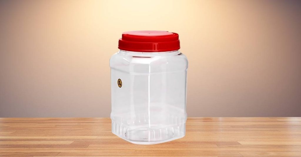 Hũ nhựa Duy Tân 5 kg trong suốt nắp nhôm