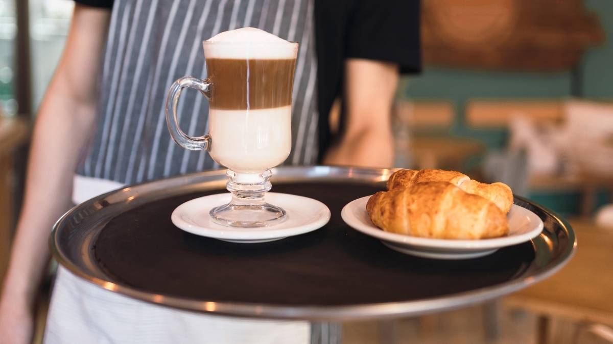  Khay bưng chống trượt hình tròn nâu 35 cm Lyon Coffee