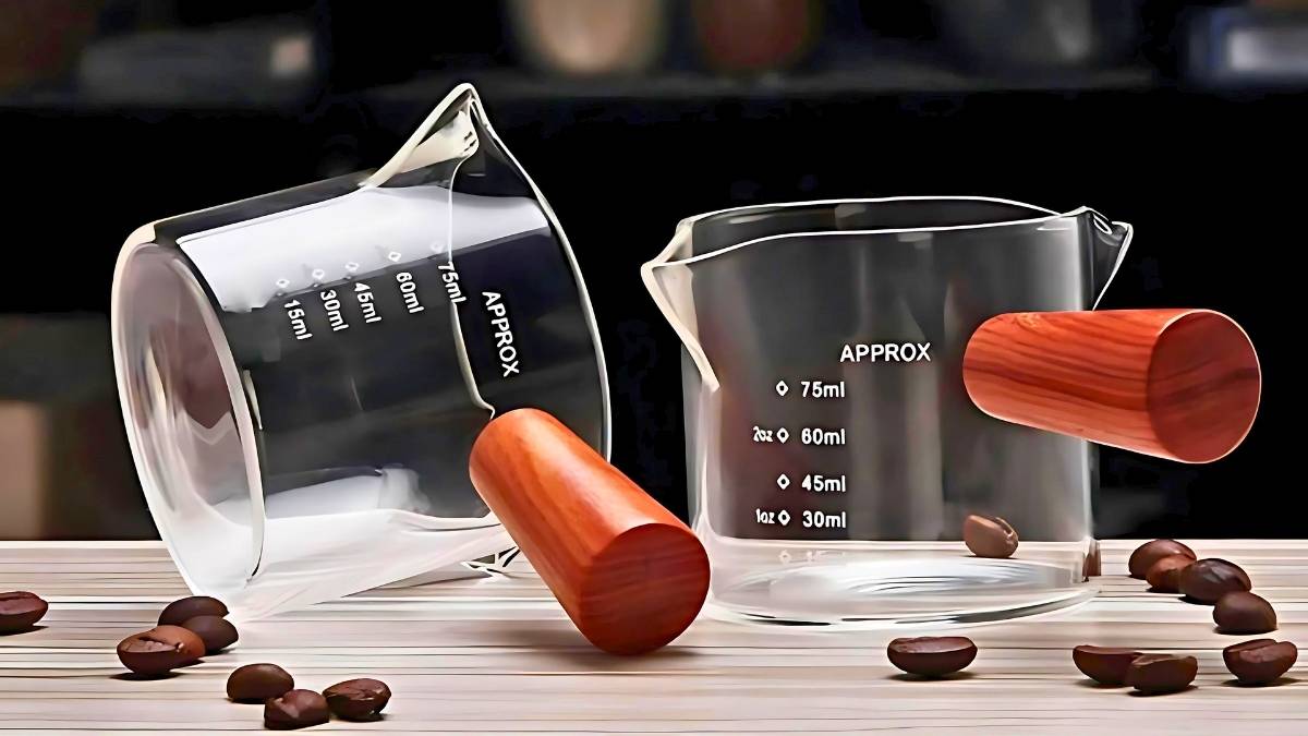 Ly đong espresso thủy tinh gỗ 75 ml