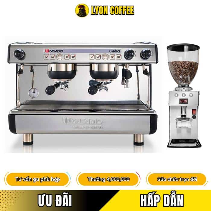 Combo máy pha cafe Casadio Undici 2 Group