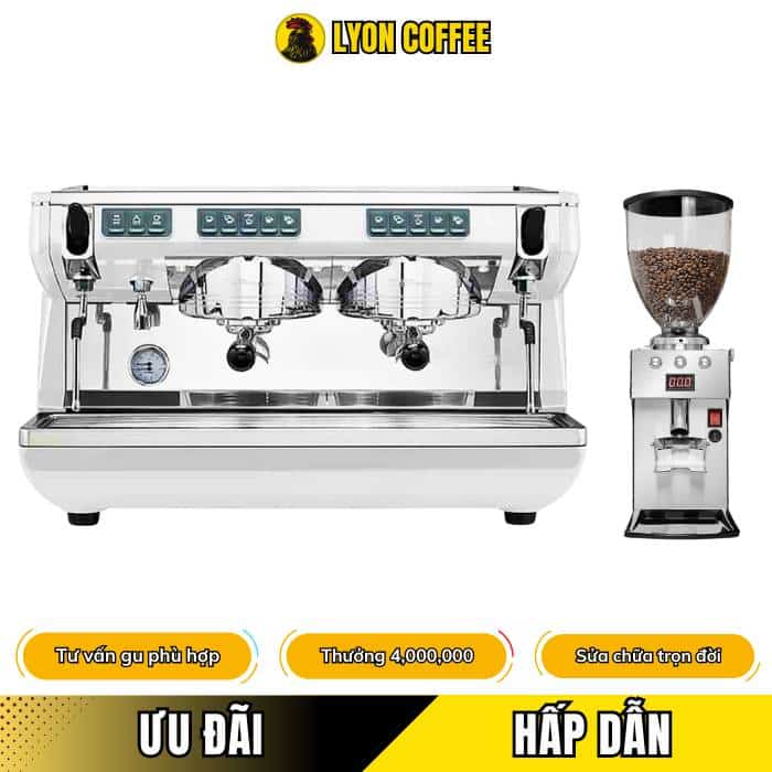 Combo máy pha cafe Nuova Simonelli Appia Life 2 Group