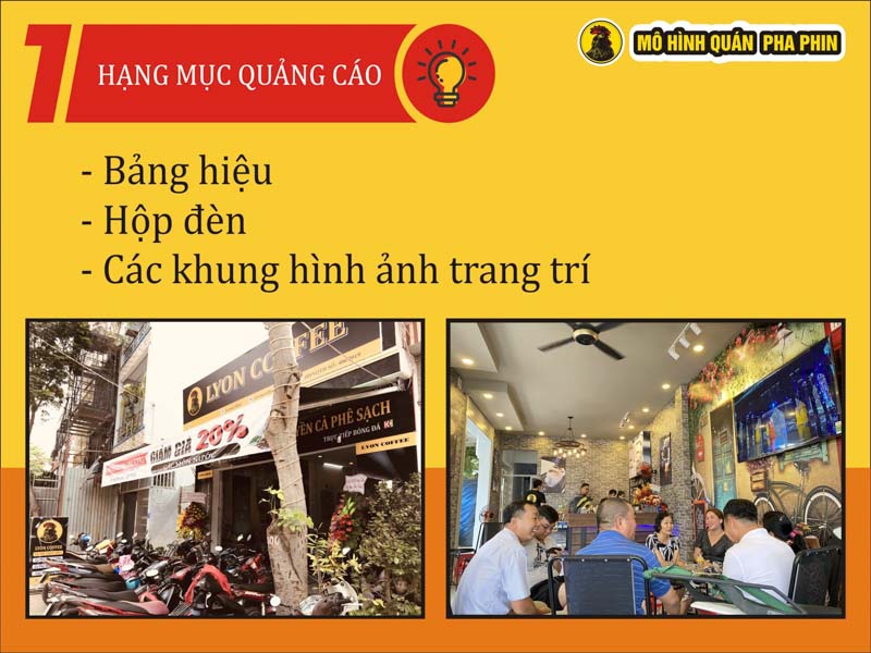 Hạng mục quảng cáo khi kinh doanh cafe rang xay