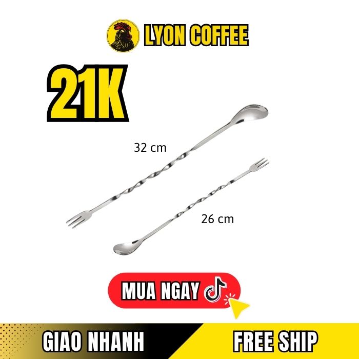 Giá bán muỗng khuấy inox pha chế