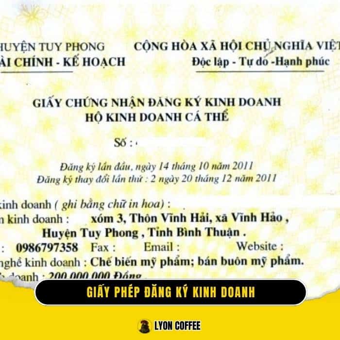 Giấy phép đăng ký kinh doanh