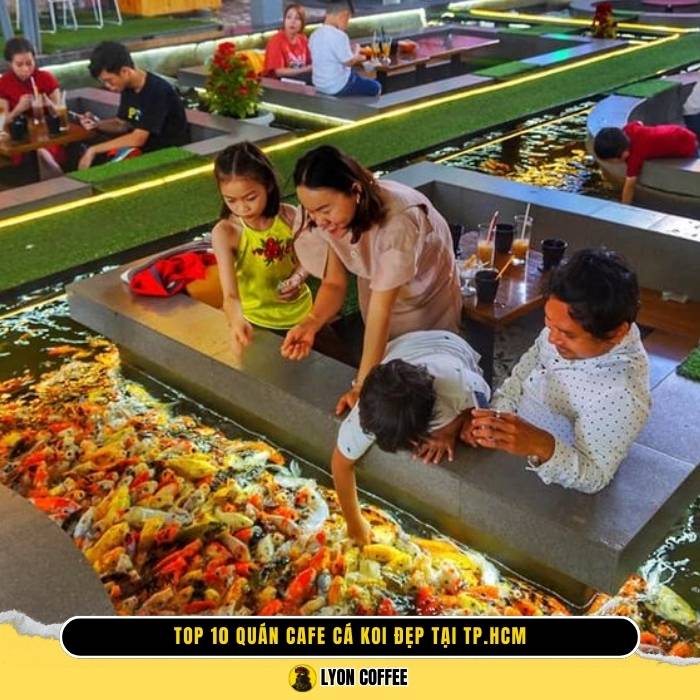 Quán cà phê giữa hồ cá Koi tại Biên Hòa