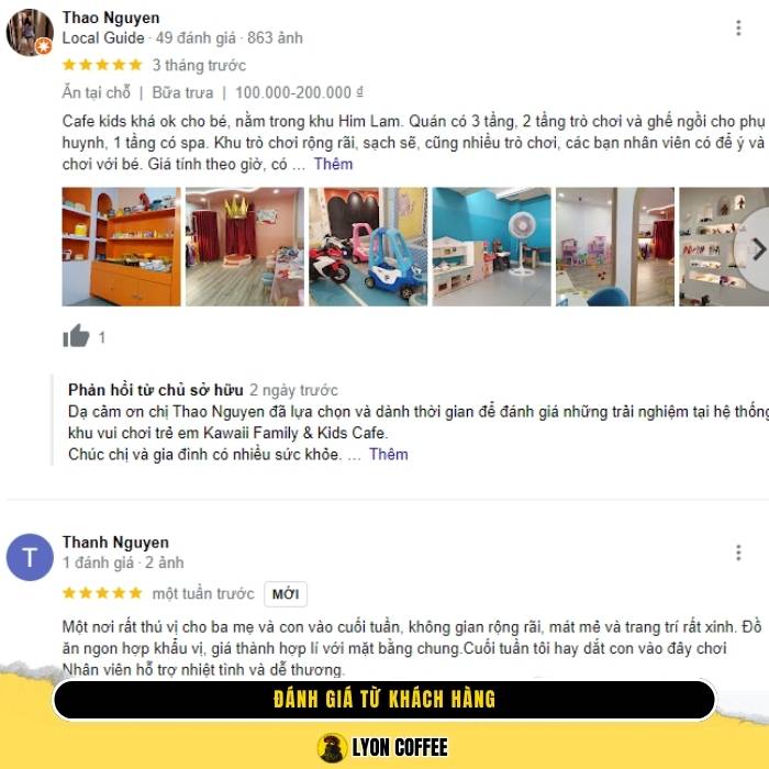 Đánh giá quán cà phê có khu vui chơi dành cho trẻ em