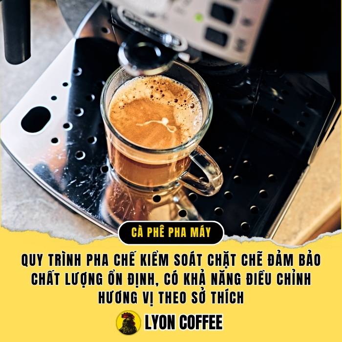 So sánh cafe pha máy và pha phin