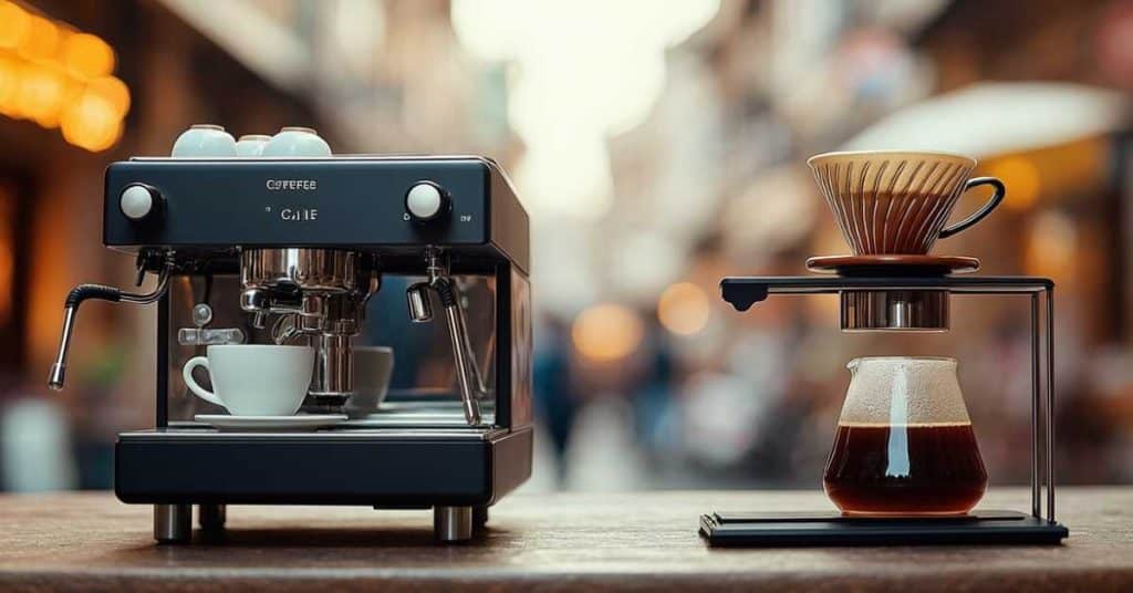 So sánh mô hình xe cafe pha máy và xe cafe pha phin mang đi