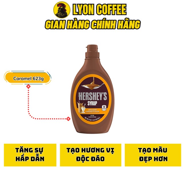 Hershey's Syrup vị caramel 623g