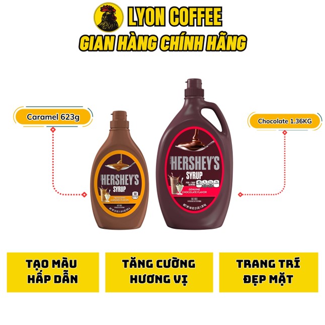 Syrup Hershey’s vị socola và caramel