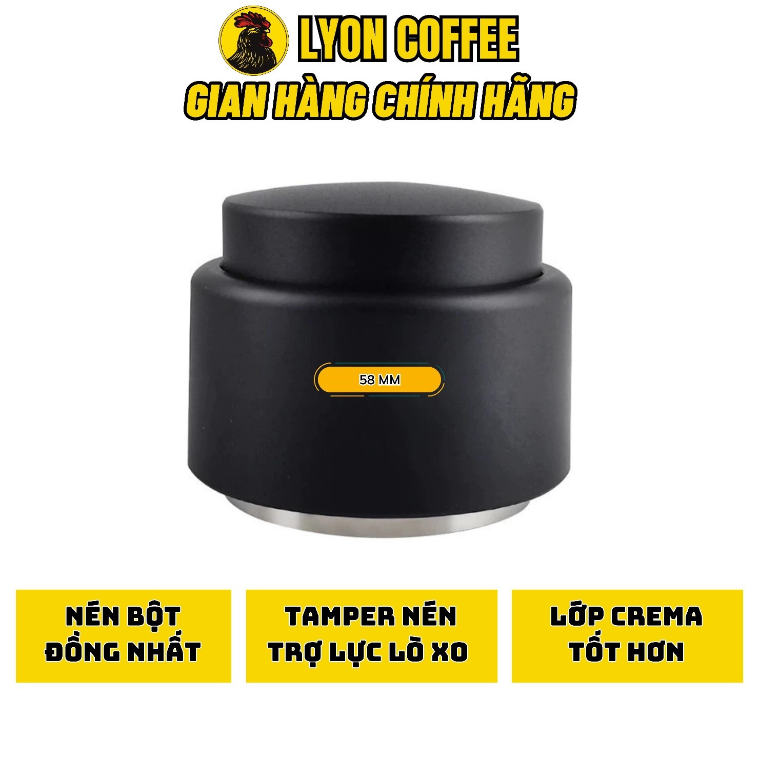 Tamper OCD hỗ trợ nén lò xo cân bằng lực 58mm