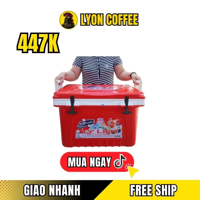 Thùng đá 35 lít có vòi xả, bền đẹp, giữ đá lâu