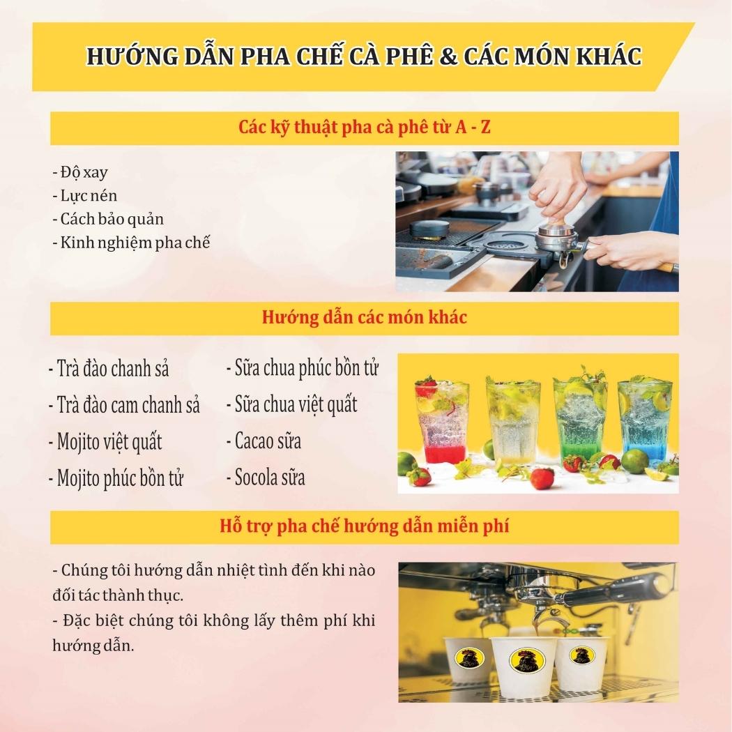 Hướng dẫn pha chế khi nhượng quyền kinh doanh mở mô hình cà phê take away