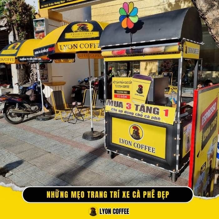 Xe quầy cà phê gấp gọn